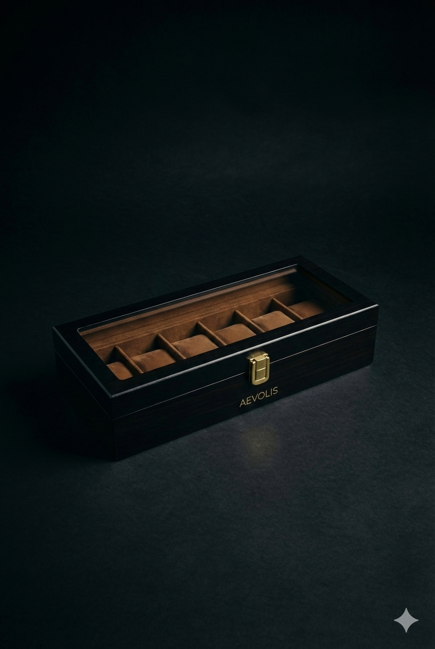 Boîte de Voyage Bois AEVOLIS – Édition 6 Montres