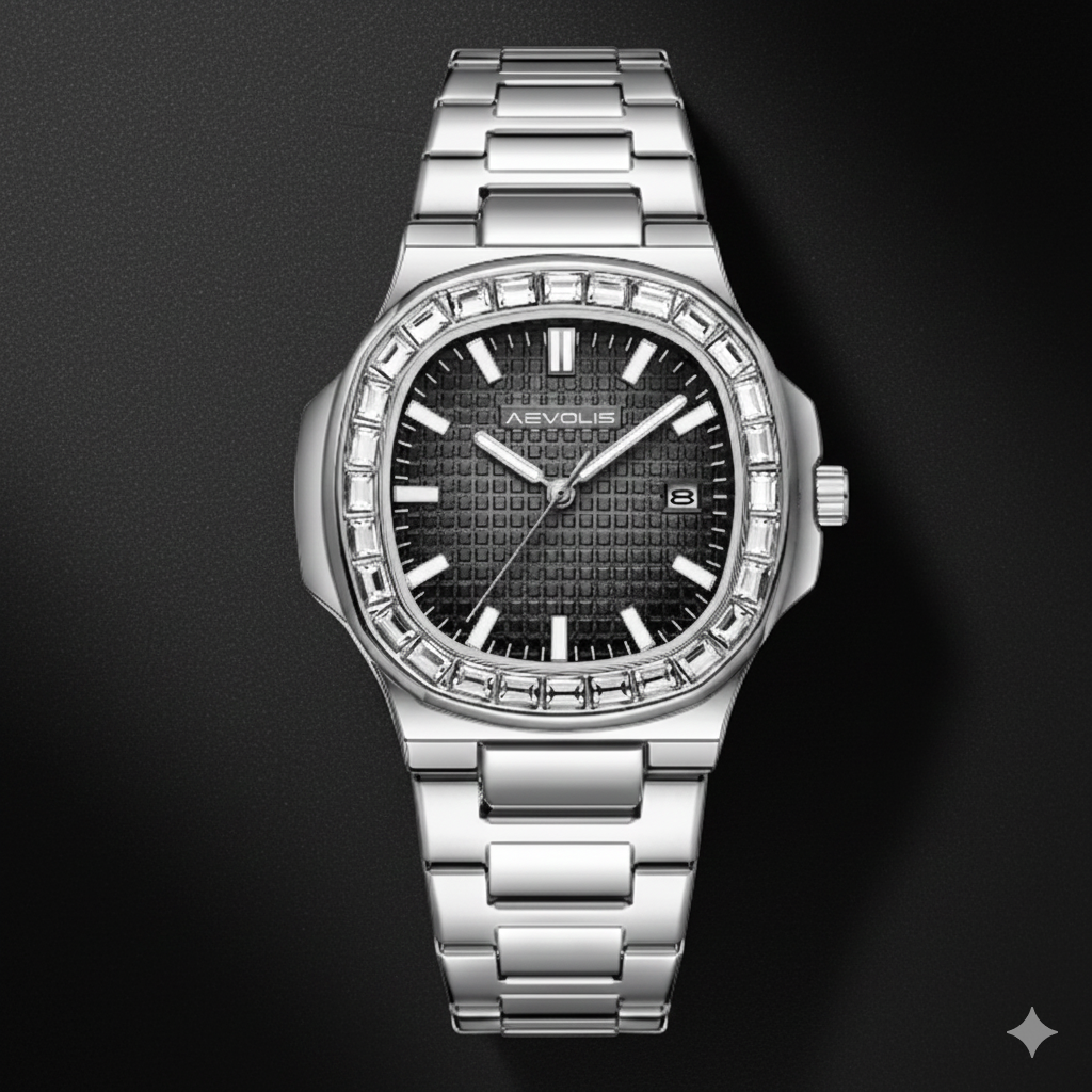 Montre Quartz Homme de Luxe – Acier Inoxydable et Calendrier