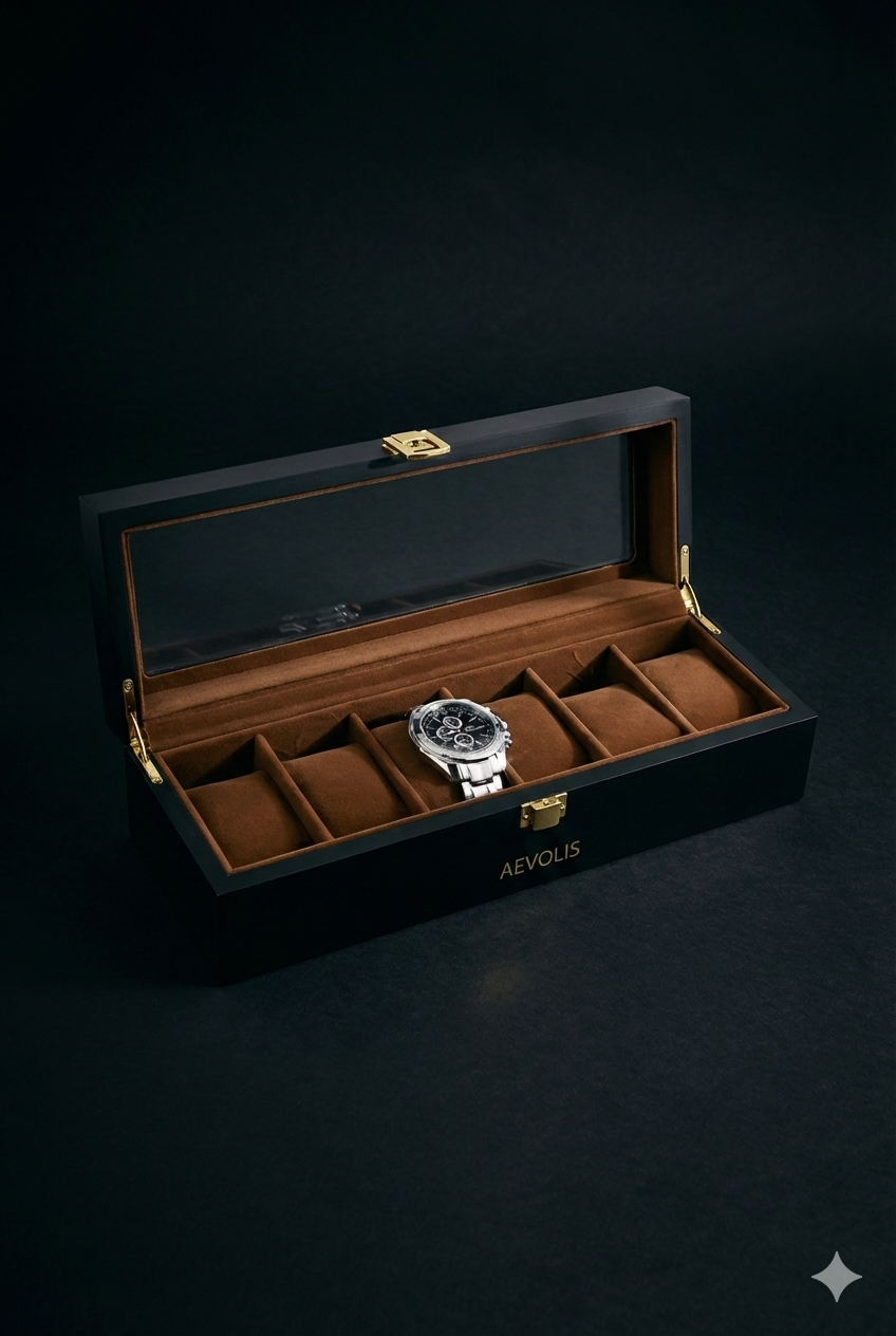 Boîte de Voyage Bois AEVOLIS – Édition 6 Montres