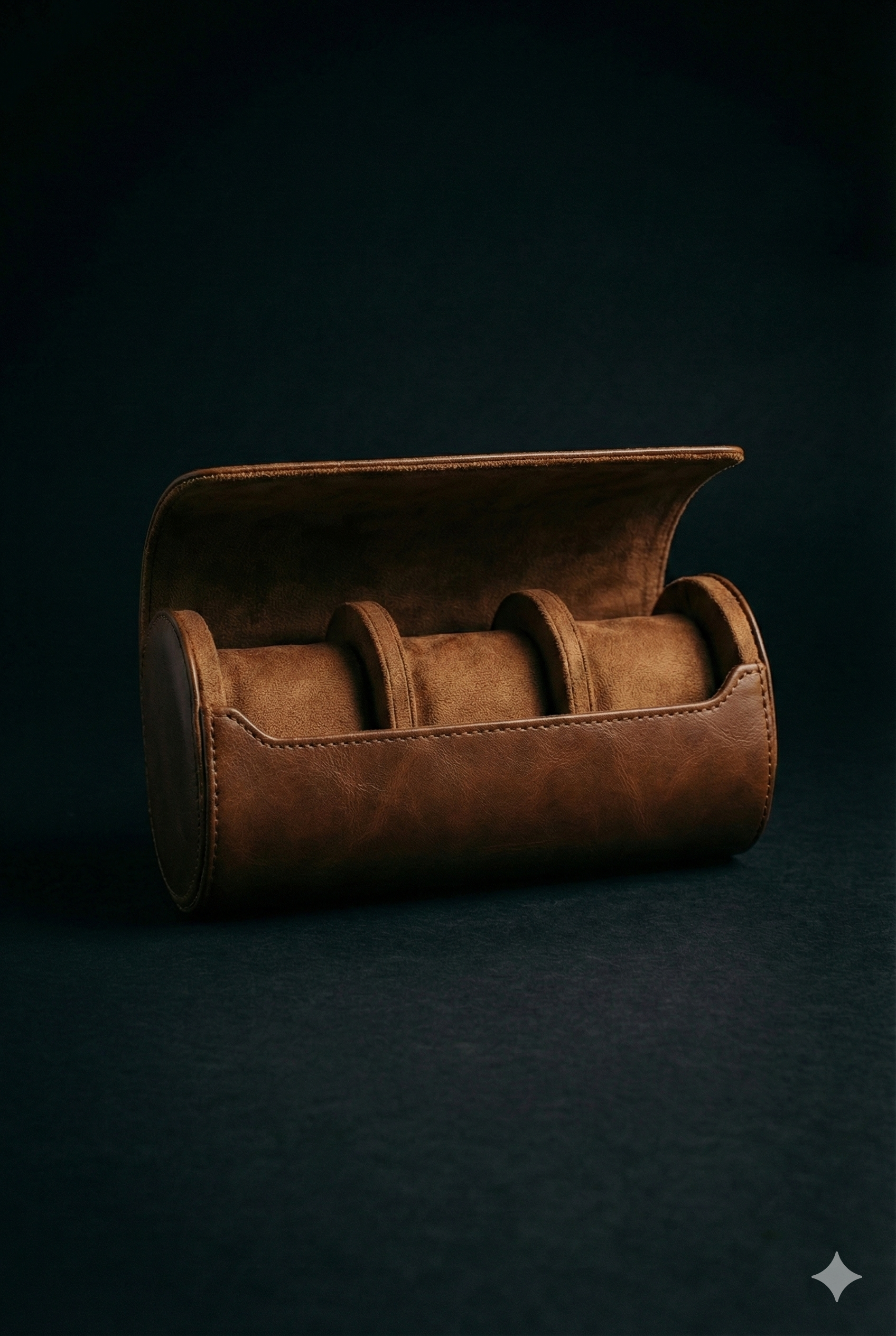 Étui de Voyage AEVOLIS – Cuir Sienna • 3 Montres