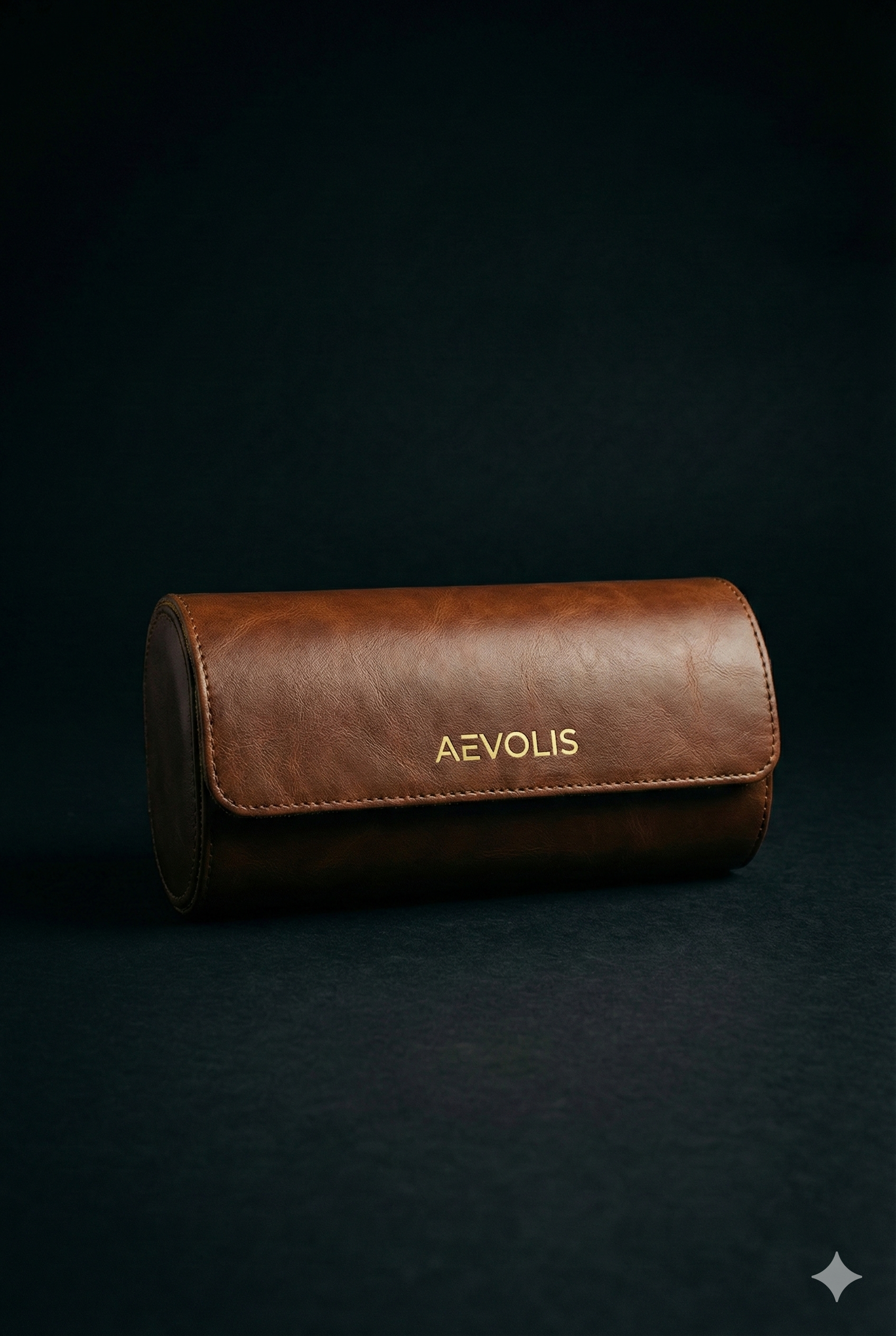 Étui de Voyage AEVOLIS – Cuir Sienna • 3 Montres