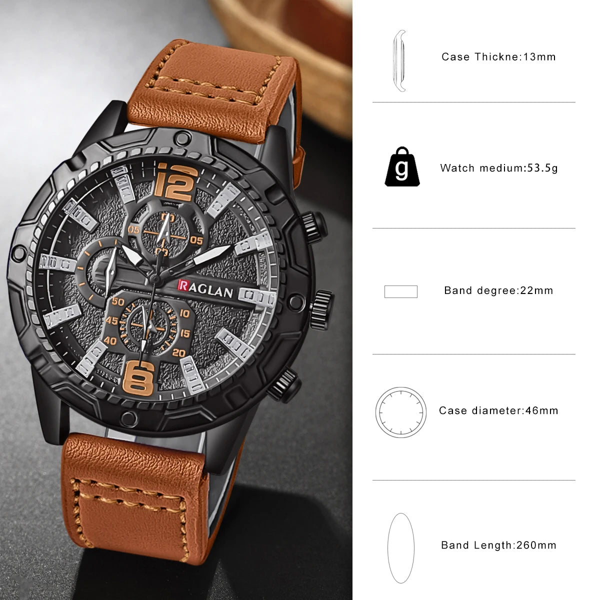 ⌚ AEVOLIS | Montre Homme Tendance – Bracelet Cuir et Style Top Brand